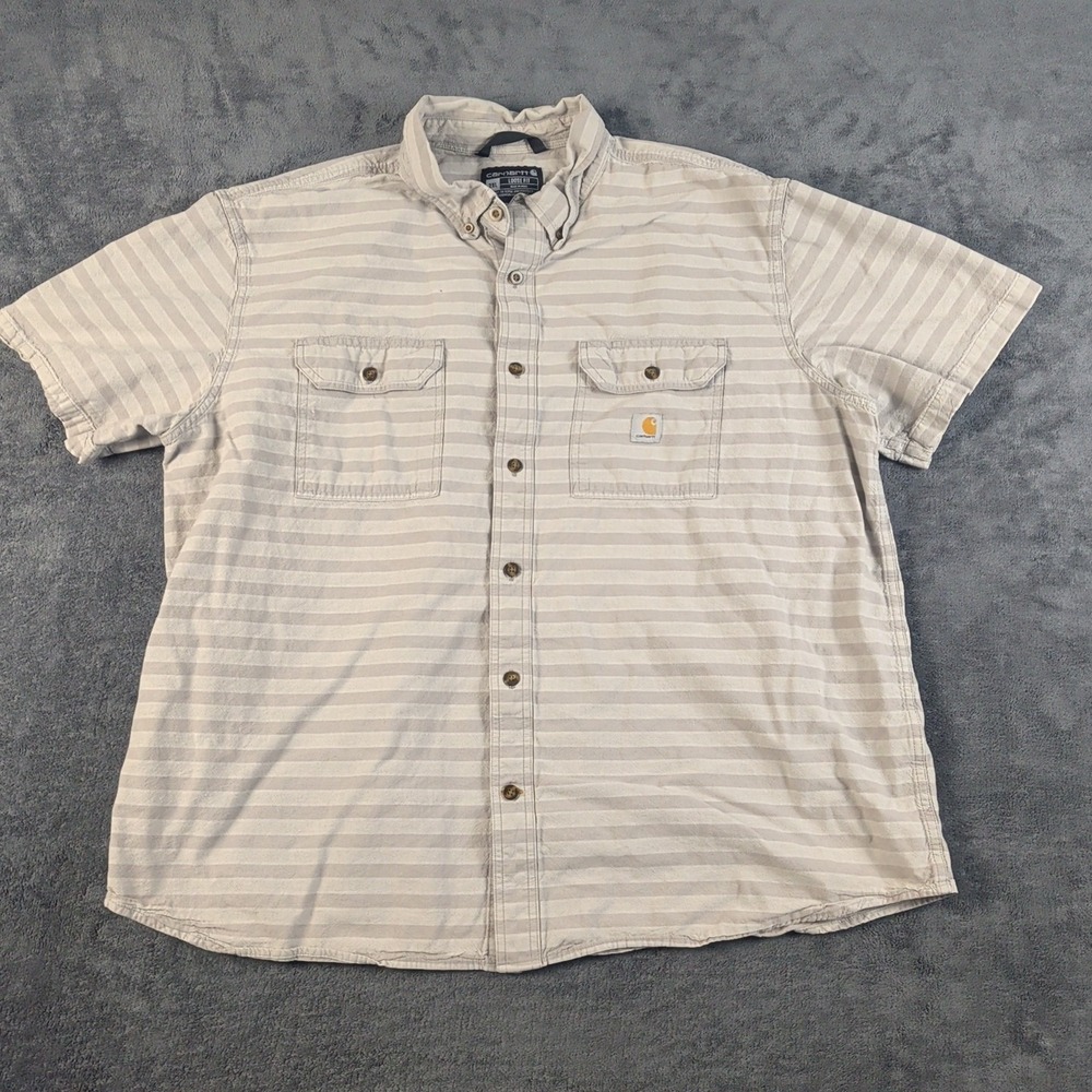 Carhartt Shirt Mens XXL Loose Fit Midweight Short Sleeve Pockets
